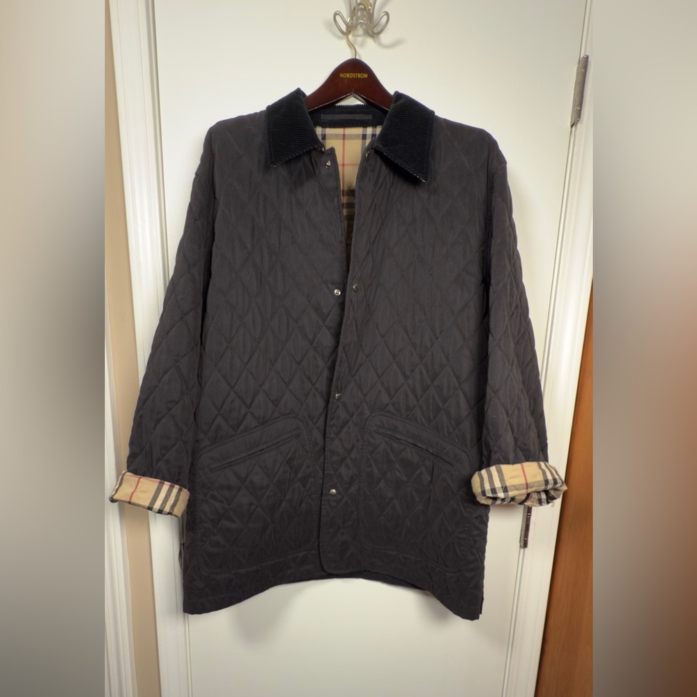 Burberry Black Quilted Jacket Large